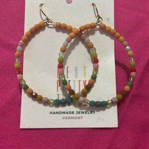 Beaded hoop earrings